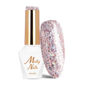 Trajni lak Molly Nails Crushed Diamons Pardon My Glam! 532 - HEMA/Di-HEMA Free 8g