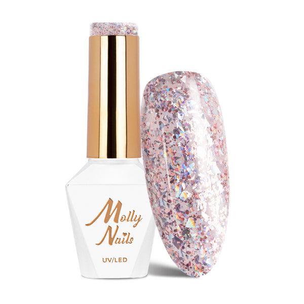 Trajni lak Molly Nails Crushed Diamons Pardon My Glam! 532 - HEMA/Di-HEMA Free 8g