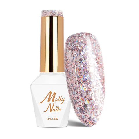 Trajni lak Molly Nails Crushed Diamons Pardon My Glam! 532 - HEMA/Di-HEMA Free 8g