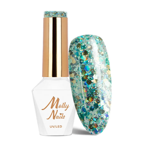 Trajni lak Molly Nails Crushed Diamons Glammy Chic 537 - HEMA/Di-HEMA Free 8g