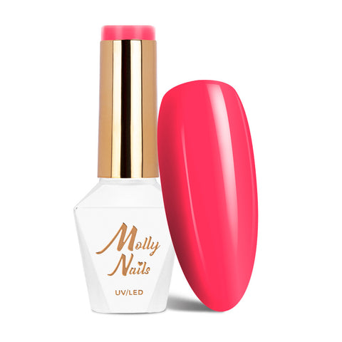 Trajni lak Molly Nails Power Flower Pink Gerbera 722 - HEMA/Di-HEMA Free 8g