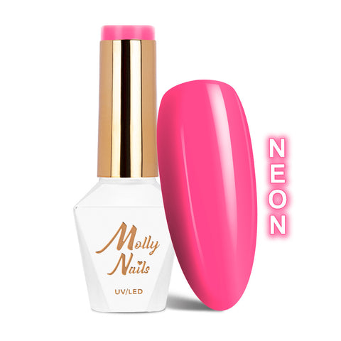 Trajni lak Molly Nails Neons Neon  Candy Pink 075 bez HEMA/Di-HEMA/TPO 8 g