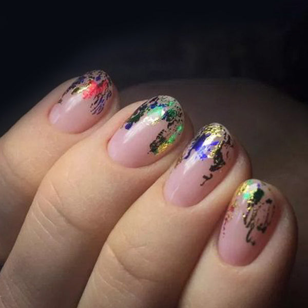 Nail art Transfer Folija - 100 cm HOLO SILVER