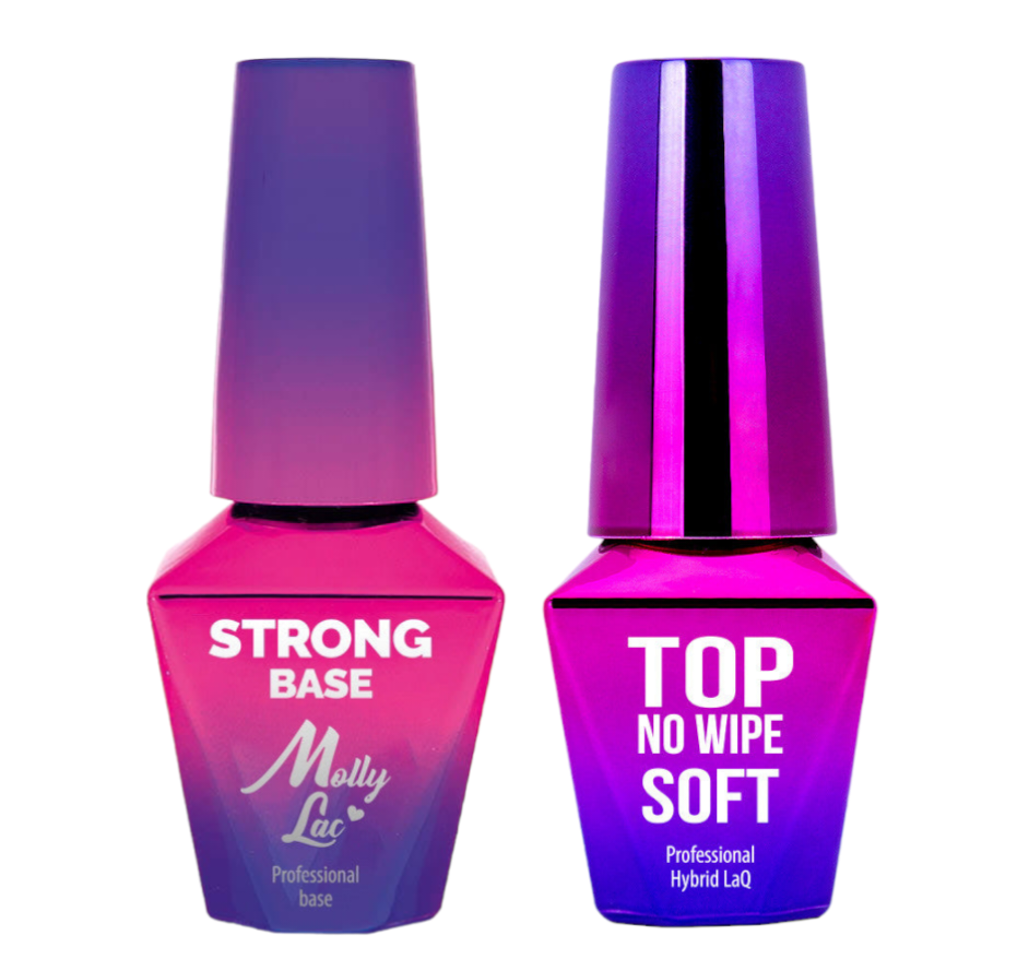 Baza i Top coat Molly Lac - set - 2 x 10 ml
