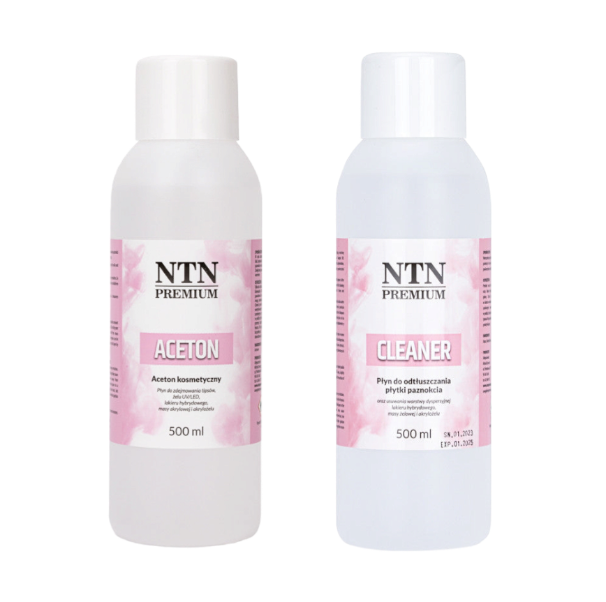 Set aceton i cleaner za trajni lak i gel NTN Premium 2x500 ml