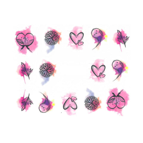 Nail art vodene naljepnice - BN-416