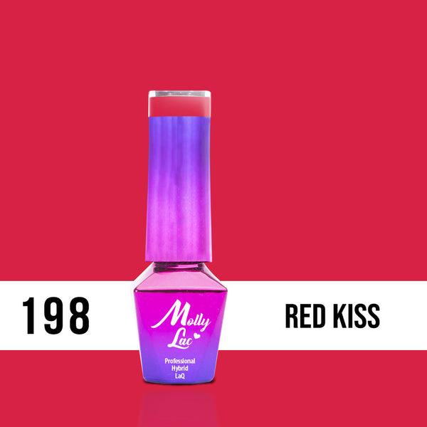 Trajni lak Molly Lac Hearts & Kisses - 198 Red Kiss NEON