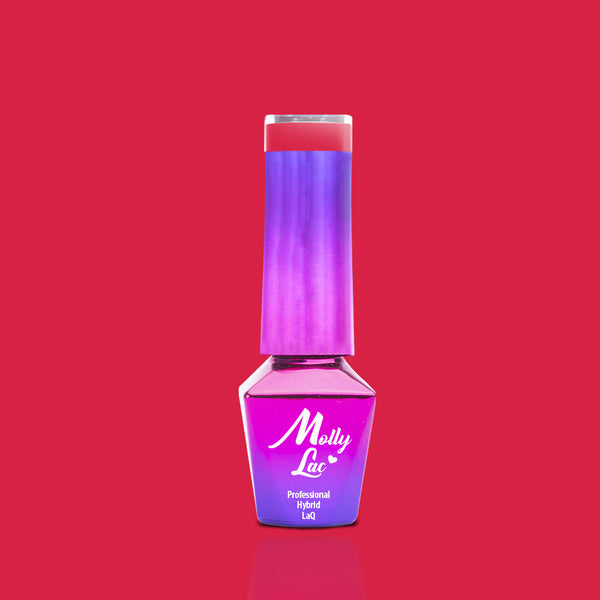 Trajni lak Molly Lac Hearts & Kisses - 198 Red Kiss NEON