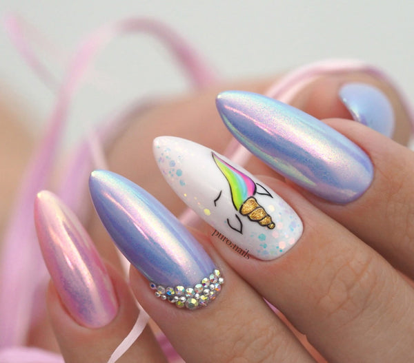 Nail art - Aurora effect Glow no.4