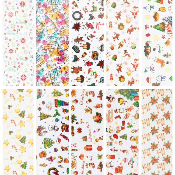 Nail art Transfer Folija Božić 12-03 - 10 kom.