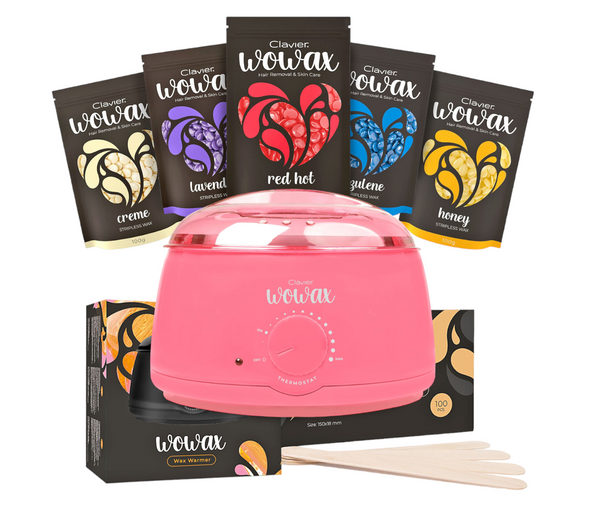 Set za depilaciju - grijač + tvrdi vosak 500g + 100 špatula