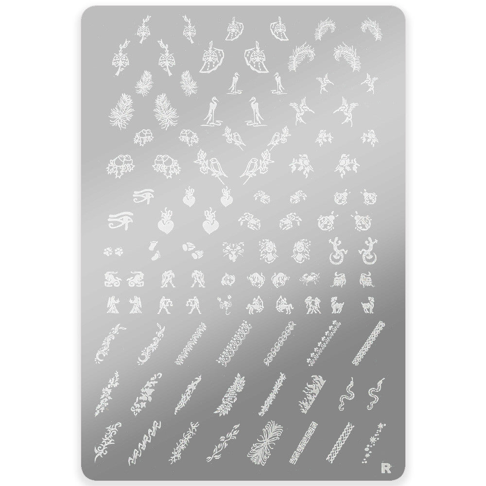 Šablona za nail art velika - R