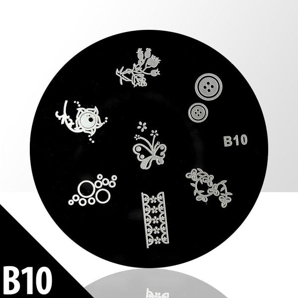 Šablona za nail art B10