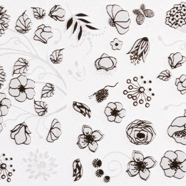 Nail art Transfer Folija - 80 cm - Flower 1