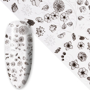 Nail art Transfer Folija - 80 cm - Flower 1