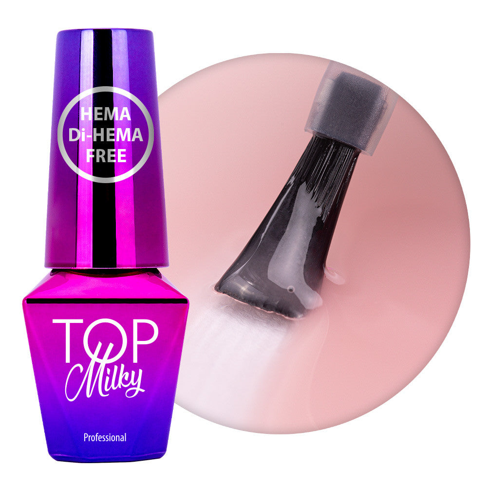 Milky top coat Molly Lac - Sepia - 10 ml - Hema/di-Hema free