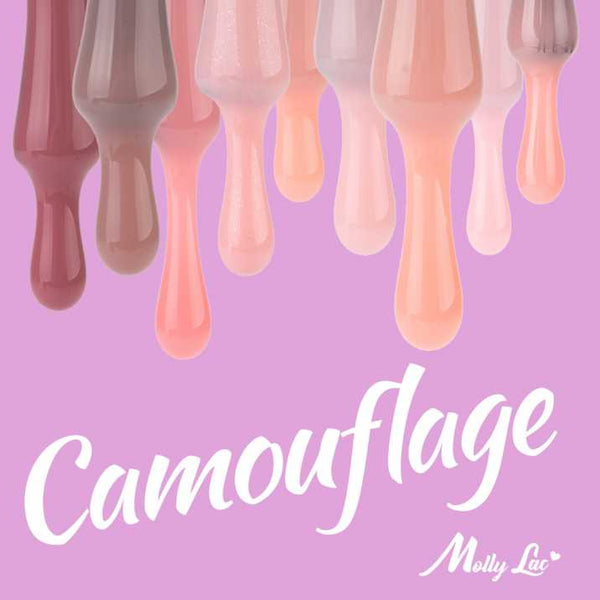 Rubber Base 2u1 Camouflage Molly Lac - Nectarine Nude - 10 ml