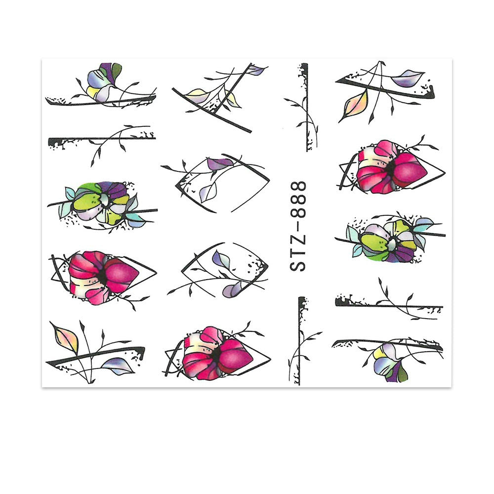 Nail art vodene naljepnice - STZ-888